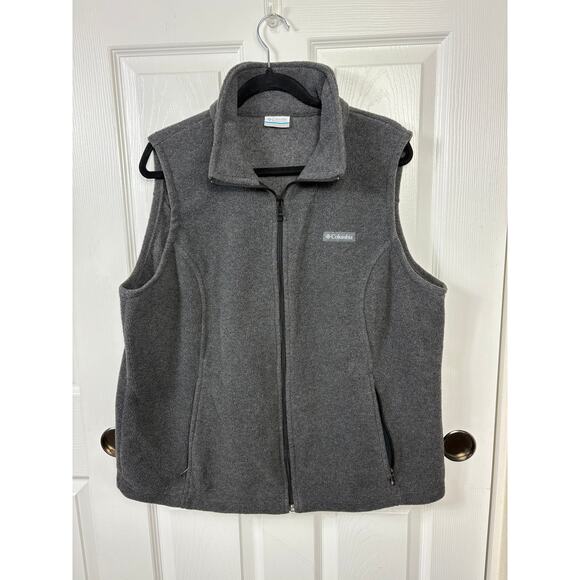 Columbia Women's Charcoal Gray Fleece Zip Vest Size 1X - Picture 1 of 8